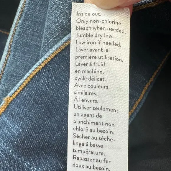 Spanx Jeans Womens Extra Large Blue Pullon Stretch Skinny Ankle Raw Hem Slimming - Picture 8 of 14